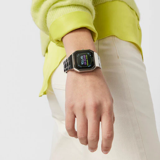 Relógio smartwatch B-Connect de aço