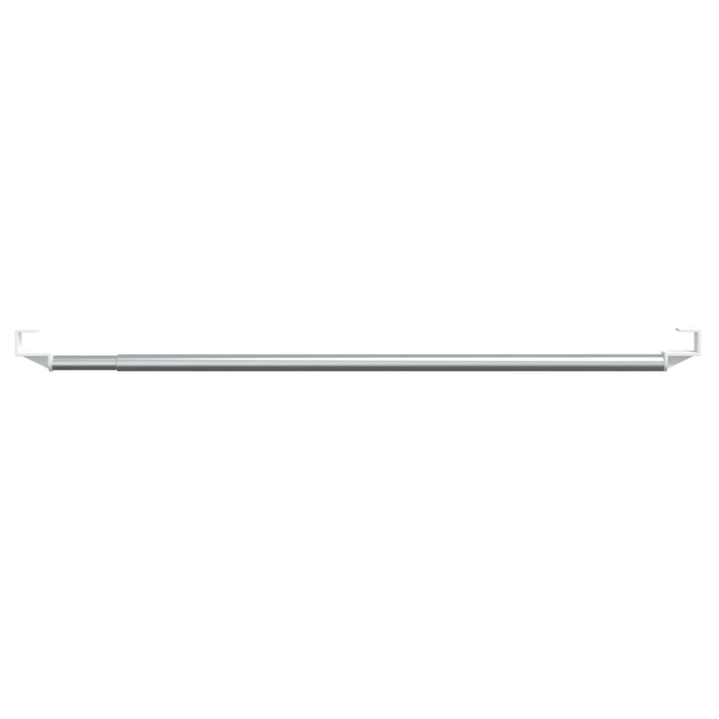 vidaXL Gordijnroedes, 2 stuks, wit en zilver, 40-60 cm, aluminium