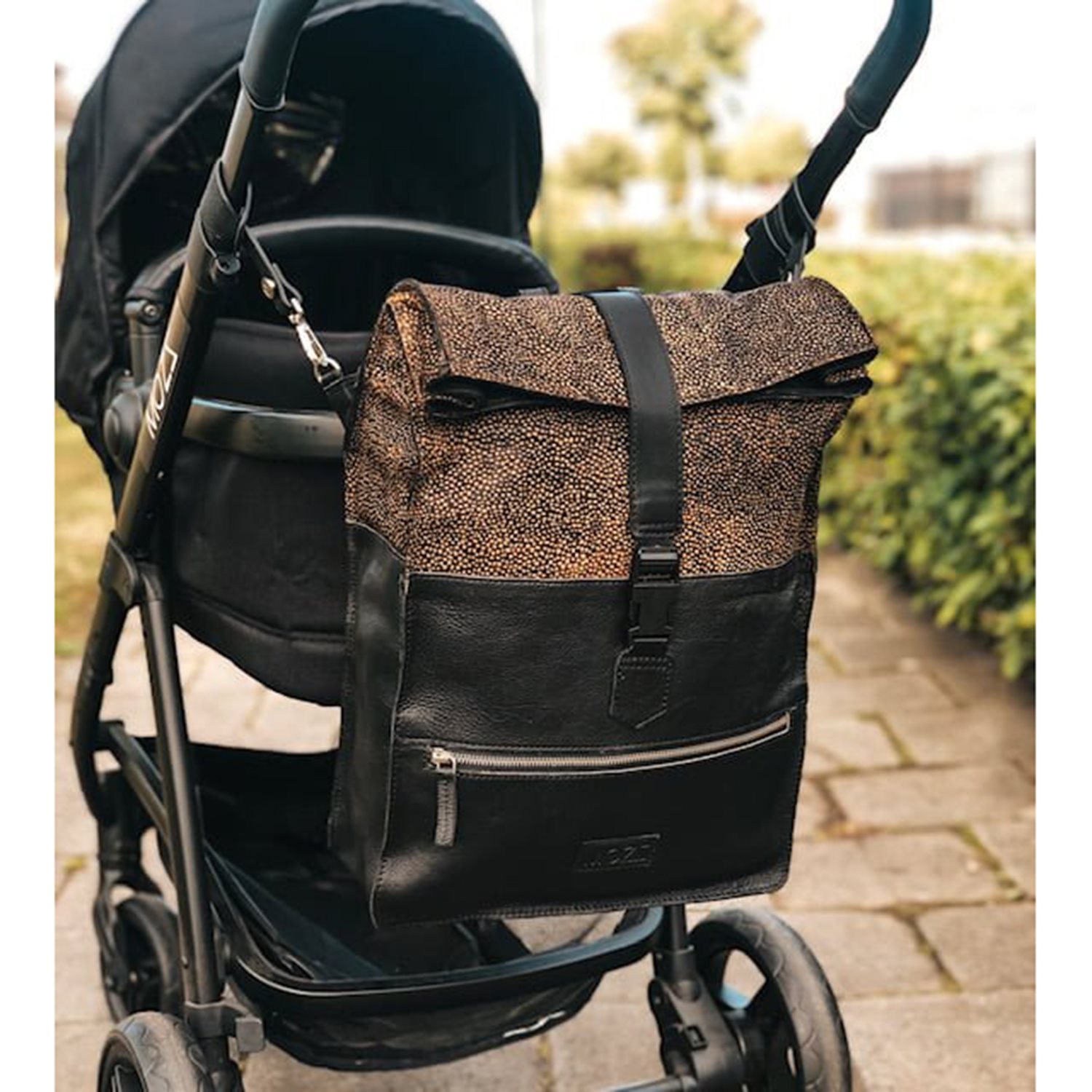 Mozz Gobi Backpack Luiertas Mini Dots beige