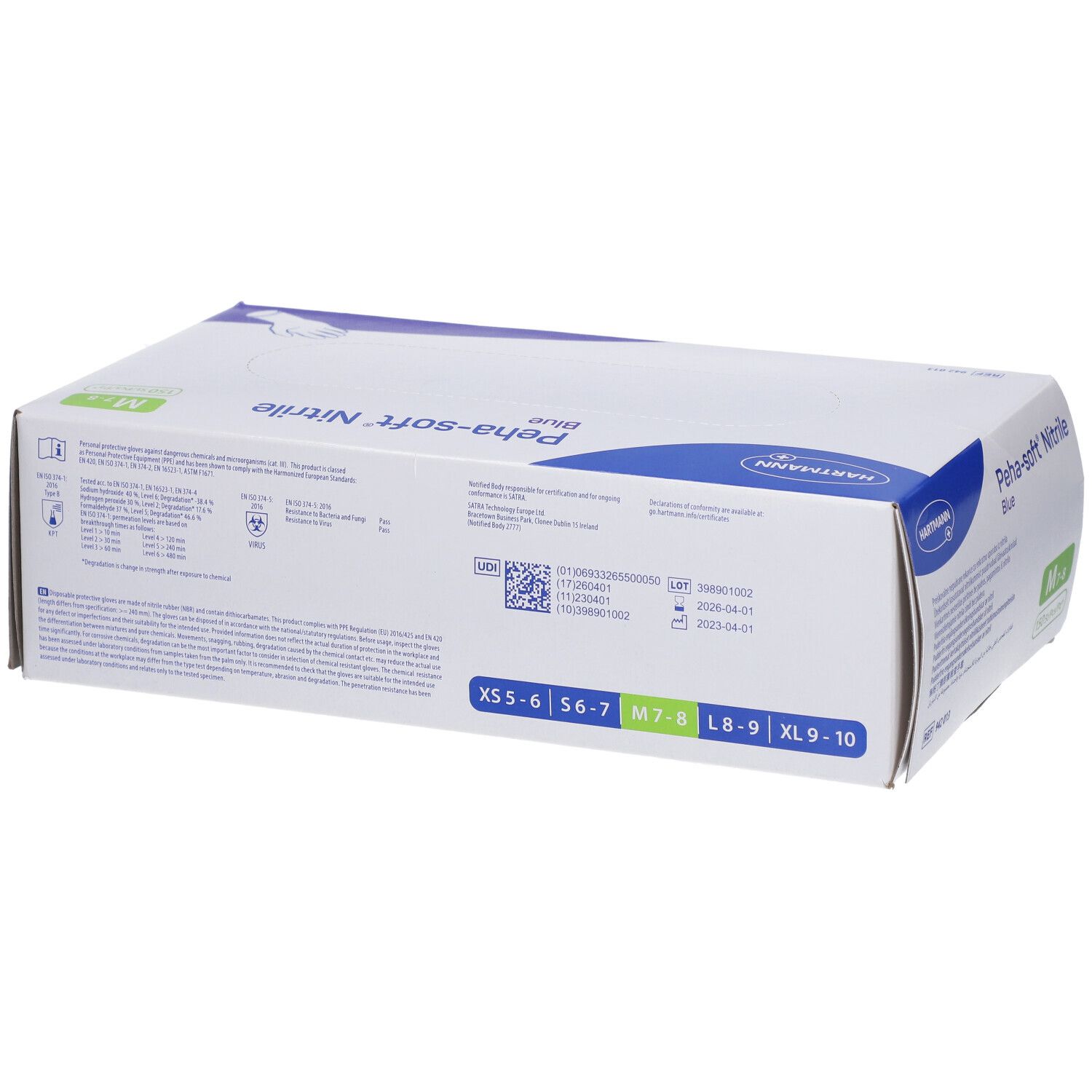 Peha-soft® nitrile blue puderfrei M