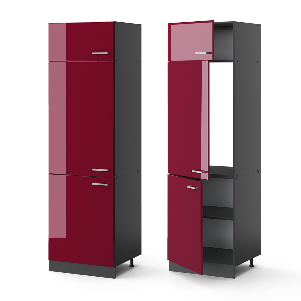 VICCO Küchenschrank Kühlumbauschrank 60 cm R-Line Anthrazit