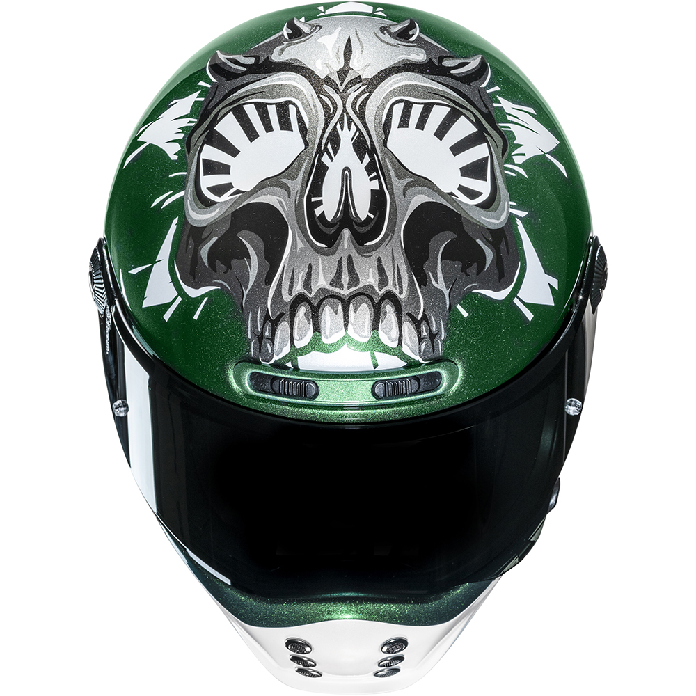 HJC - Casque V10 Crania MC4 / Vert / Blanc