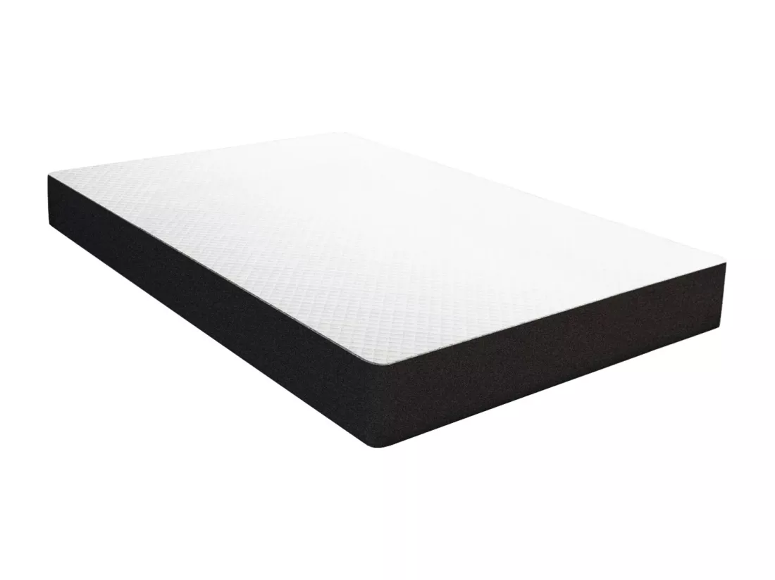 (Fabriqué en Europe) Lit Ensemble Matelas et Sommier 140x190 cm - Matelas 140x190x15cm Mémoire de Forme - Sommier 140x190cm avec Pieds (Deux colis)