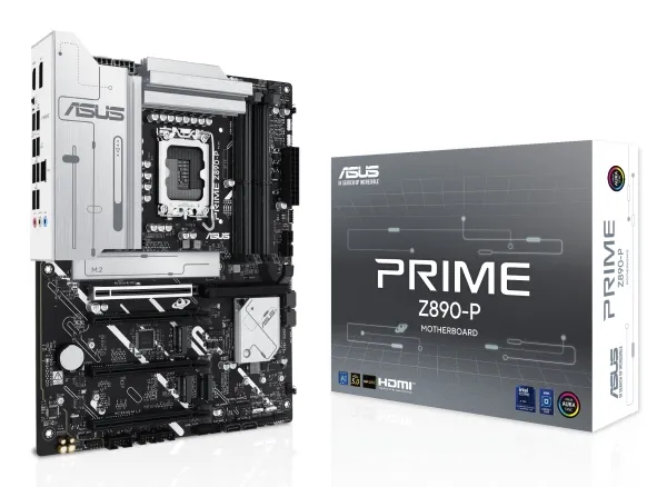 ASUS PRIME Z890-P - Bundkort - micro ATX - LGA1851 sokkel - Z890 Chipset - USB-C 3.2 Gen 2x2, USB 3.2 Gen 2, USB 3.2 Gen 1, USB-C 3.2 Gen 1 - 2.5 Gigabit LAN - onboard grafik (CPU påkrævet) - HD Audio (8-kanaler)