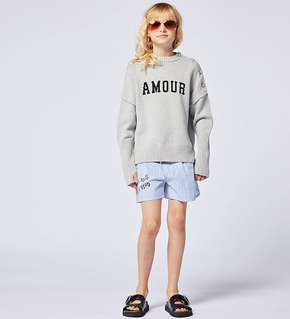 Zadig & Voltaire Shorts - Nicky - Elektrisch Blue/Weiße Streifen