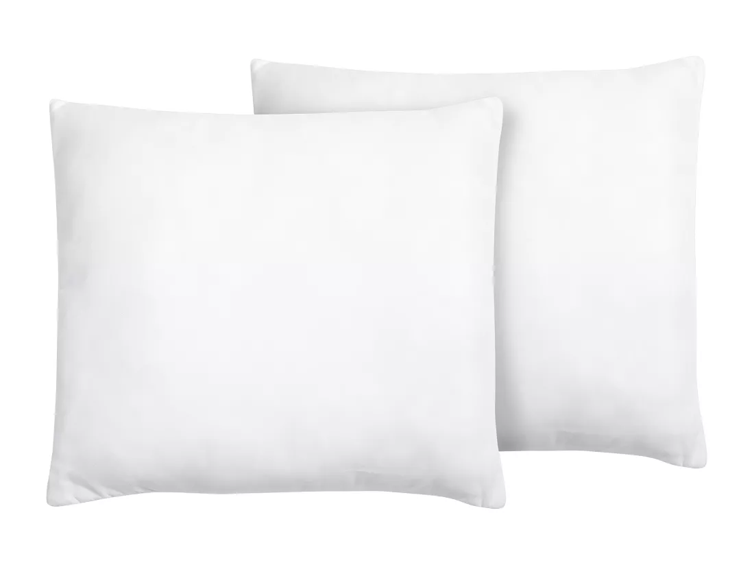 Lot de 2 oreillers ERRIGAL Bas Microfibre 80 x 80 cm Blanc