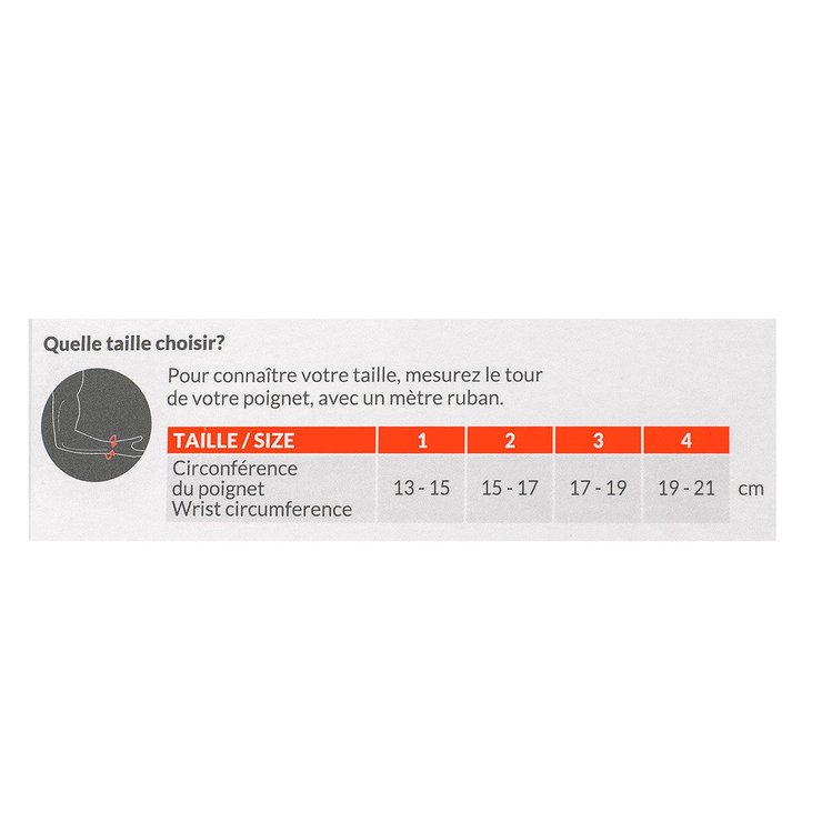 Soin poignet de maintien noir 13-15cm taille 1