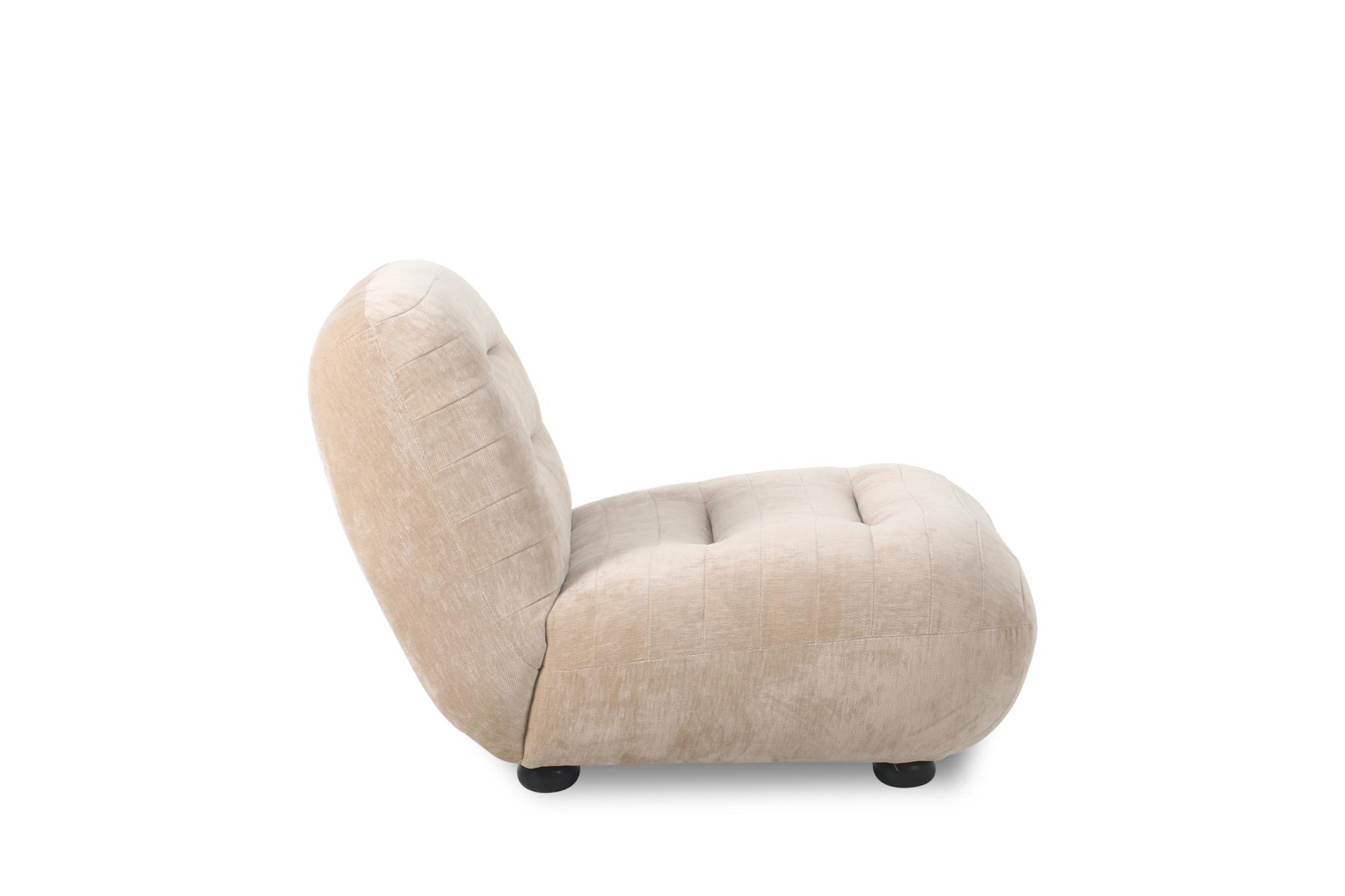 Lounge Chair Wyatt Velours Beige