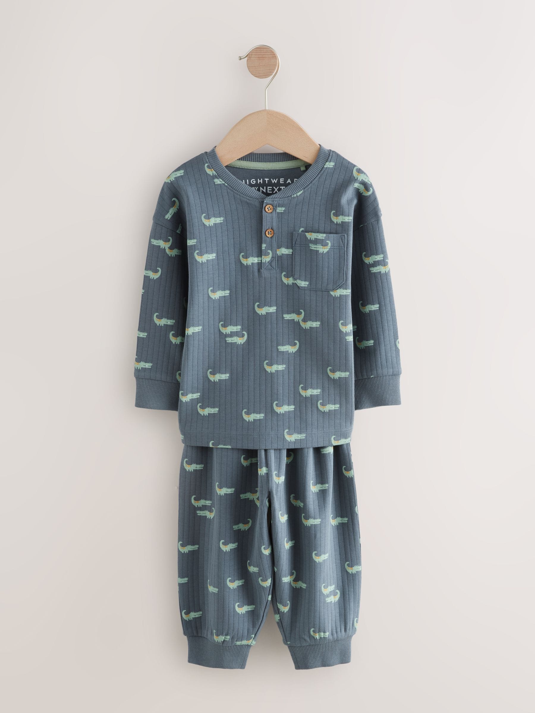 Blauw/ecru - Verpakking van 3 oversized pyjama's 3 (9mnd -10jr)