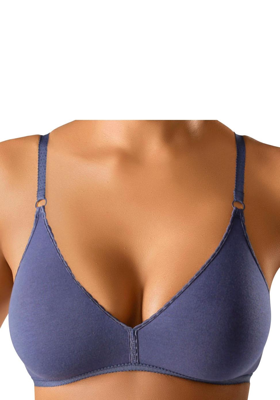 petite fleur Bralette-BH, 2 Stücker Packung, ohne Bügel aus angenehm weicher Baumwollqualität, Basic