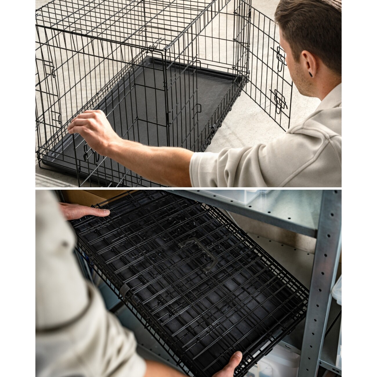 Lionto Hundetransportkäfig Tiertransportbox Hundebox Größe (S) 45x31x36 cm S