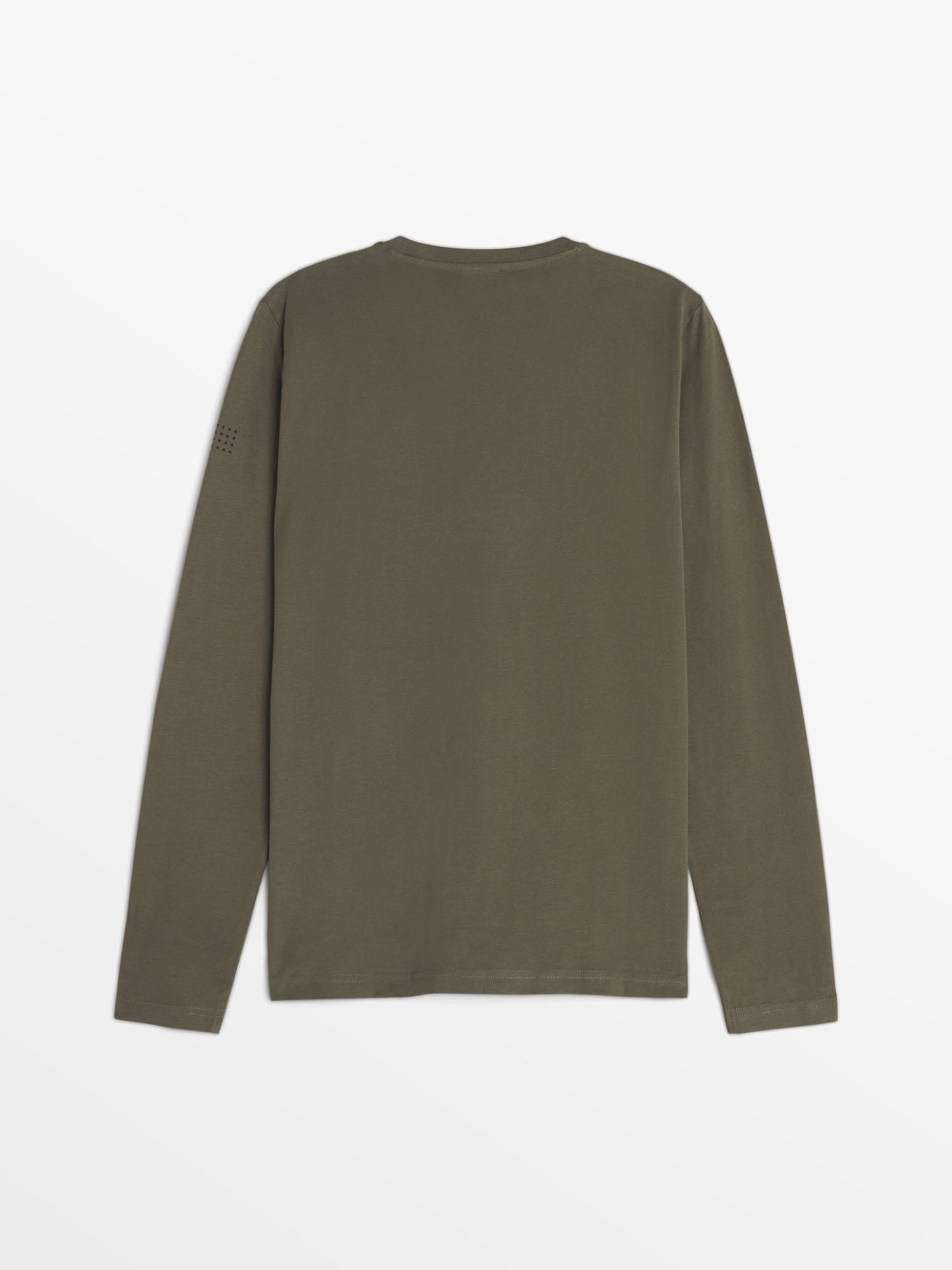 Tee Shirt Homme Manches Longues Kaki