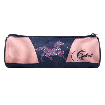 Trousse ronde Cybel - 1 compartiment - bleu/velours - Bagtrotter