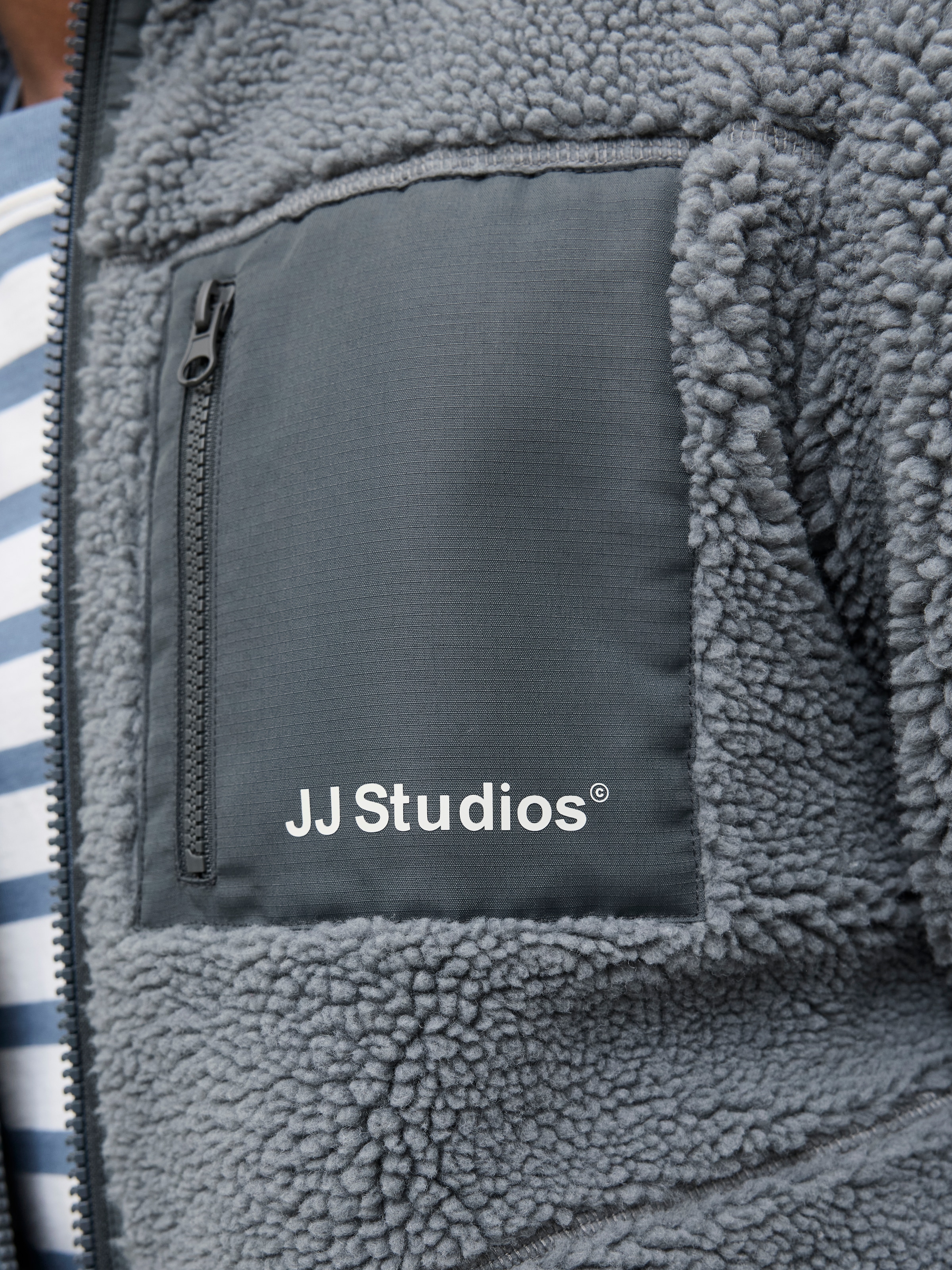 Jack & Jones Fleecejacke »JJESOHO TEDDY JACKET NOOS« ohne Kapuze