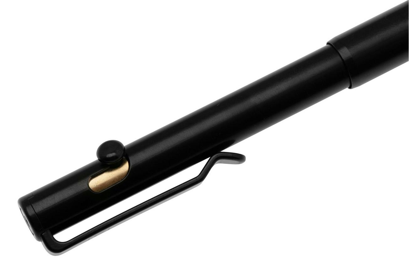 Big Idea Design Bolt Action Pen BA-DLC Black DLC Titanium, auto adjusting everyday carry pen