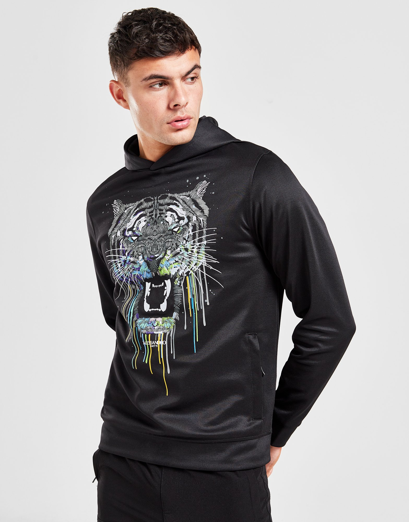 Alessandro Zavetti Sweat à Capuche Growler Paint Drip Homme