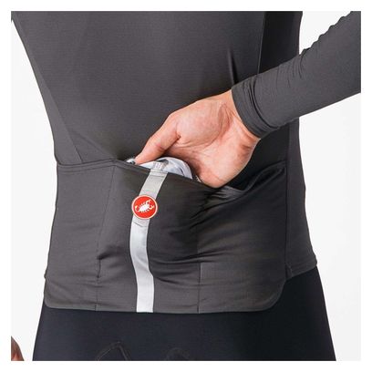Veste Manches Longues Castelli Squadra Stretch Gris/Noir