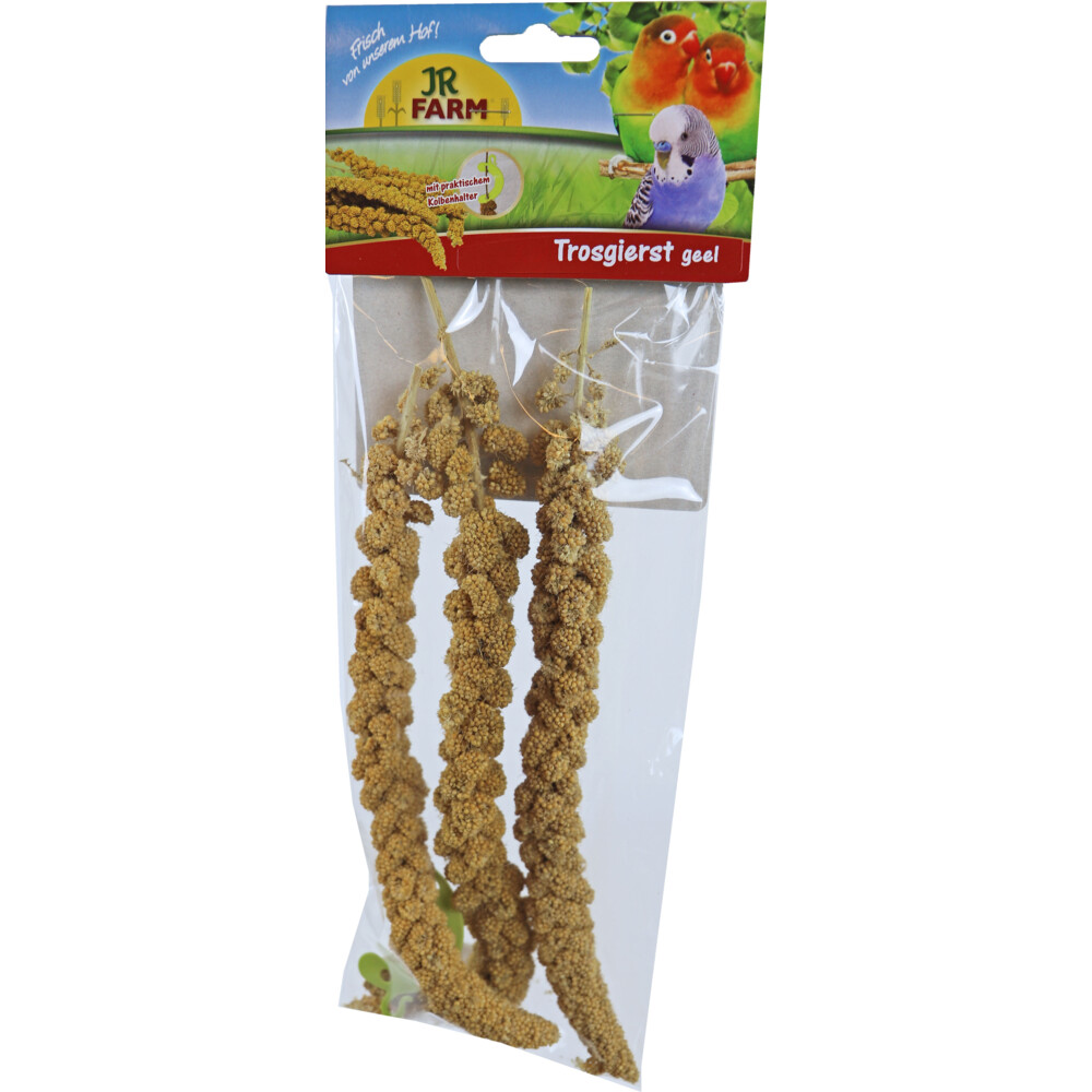 8x JR Farm Trosgierst Geel Parkiet & Grasparkiet75 gr