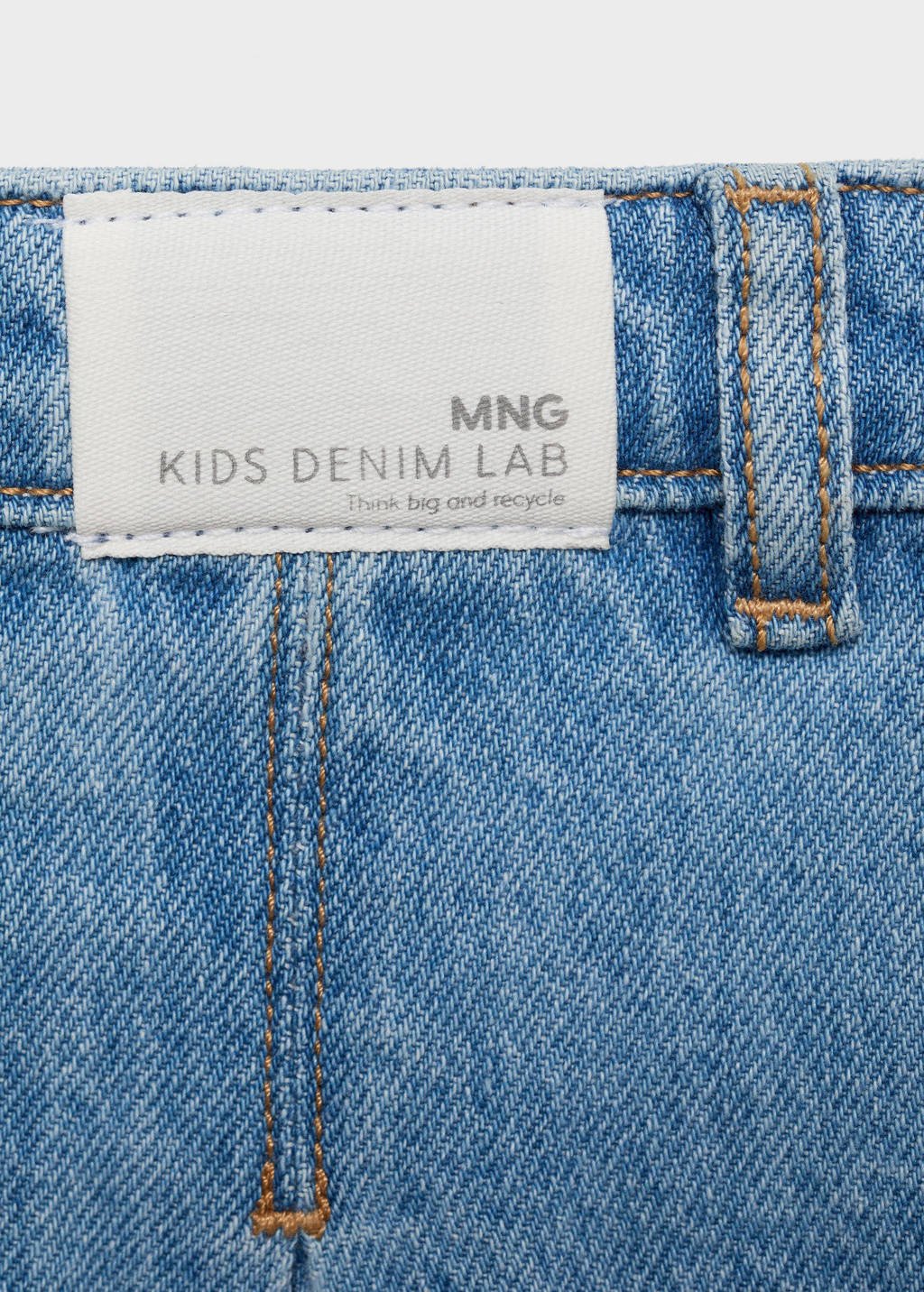 Mango Kids denim spijkerrok light blue denim