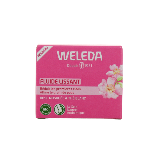 Fluide lissant Weleda Rose Musquée et Thé Blanc : anti-âge peau normale à mixte