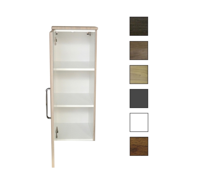 Sanicare kolomkast met luxe chromen greep 33,5x90x32cm truffel