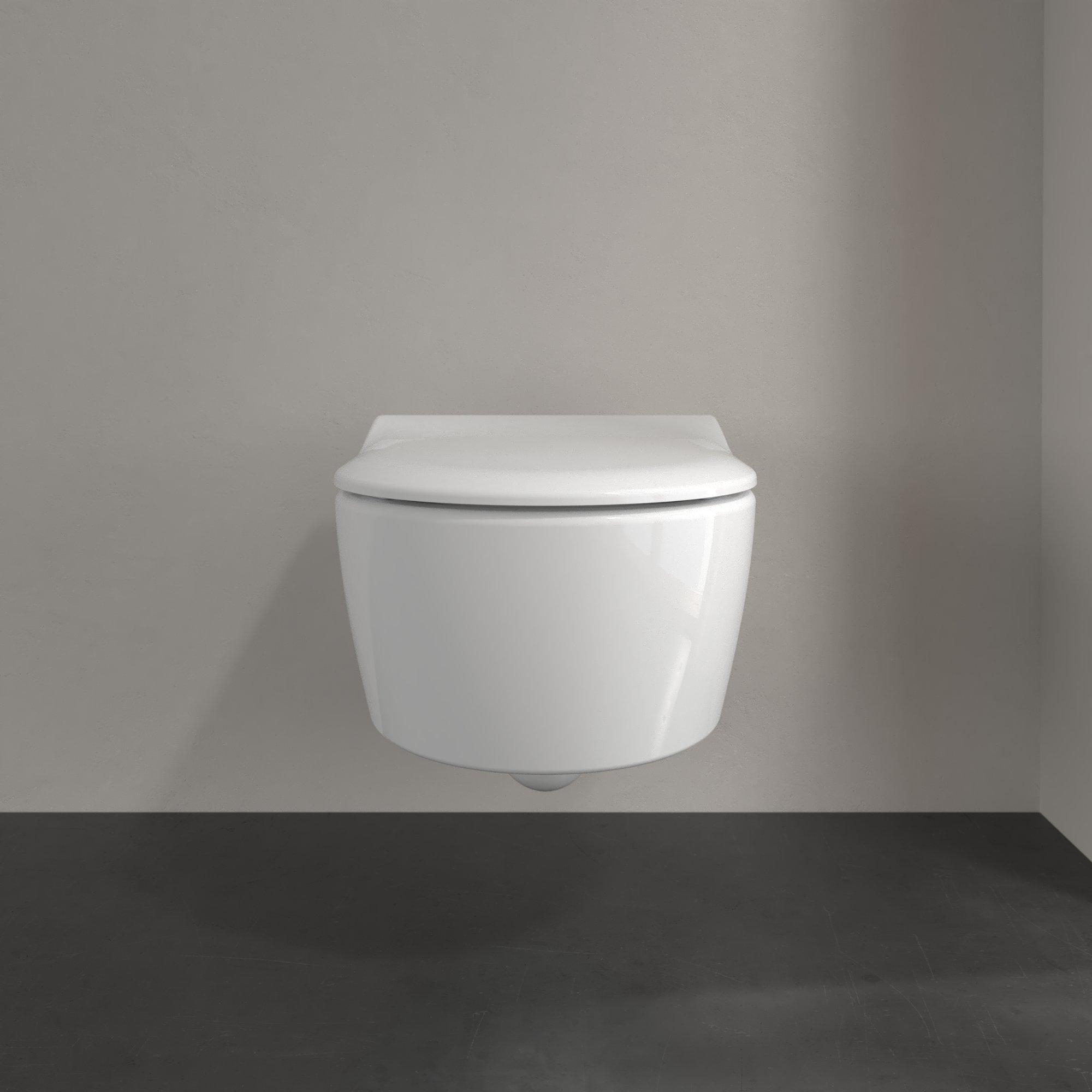 Villeroy & Boch Avento randloos toilet met dunne softclose zitting wit glans