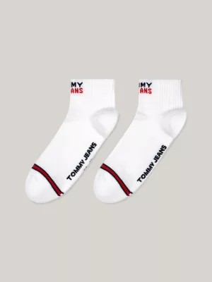 Pacote com 2 pares de meias com logotipo até o tornozelo