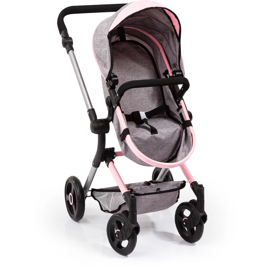 bayer Design Kombi-Puppenwagen Neo Vario graurosa, mit Schmetterling