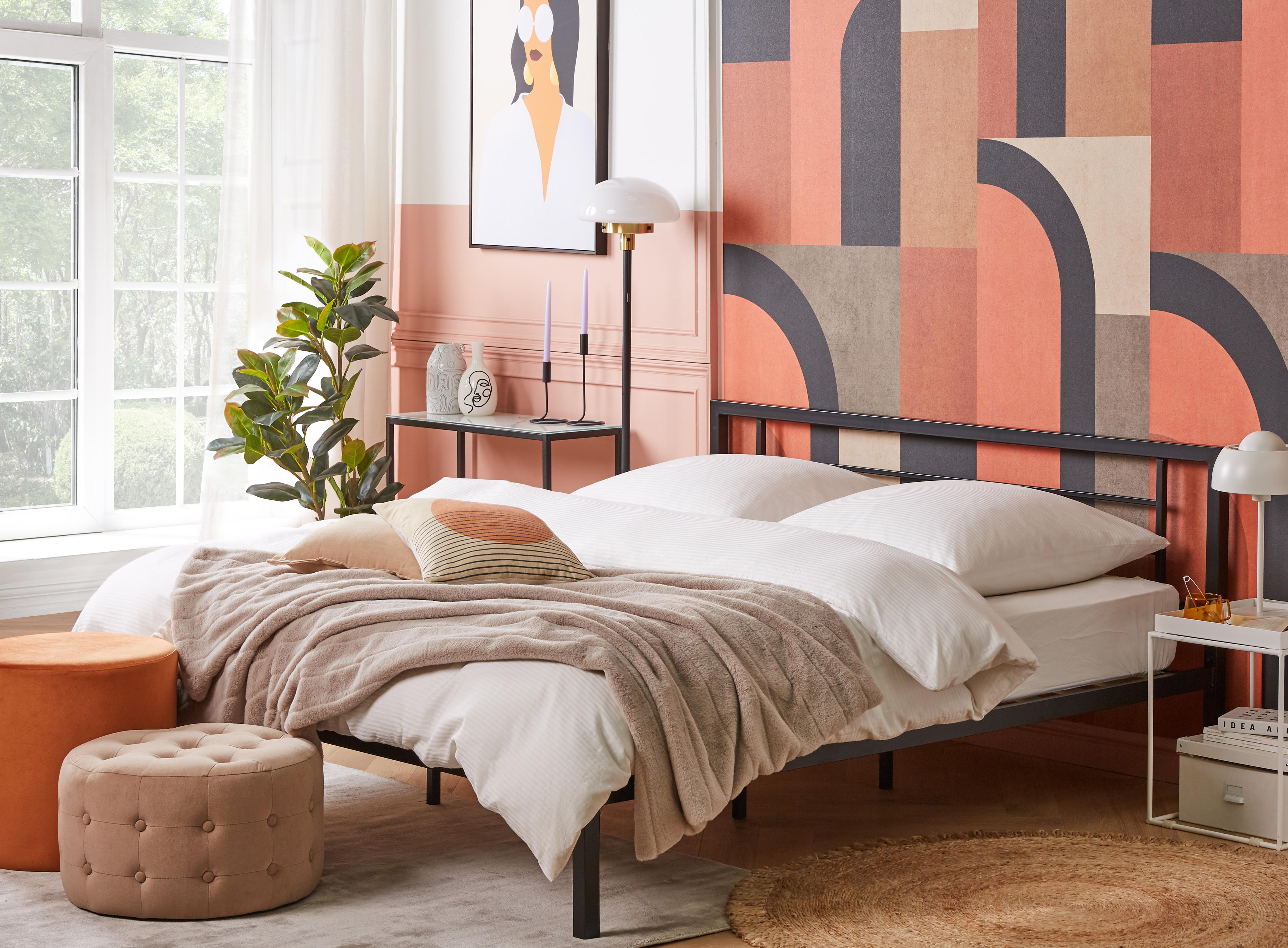 Bed Metaal CUSSET 180 x 200 cm Zwart