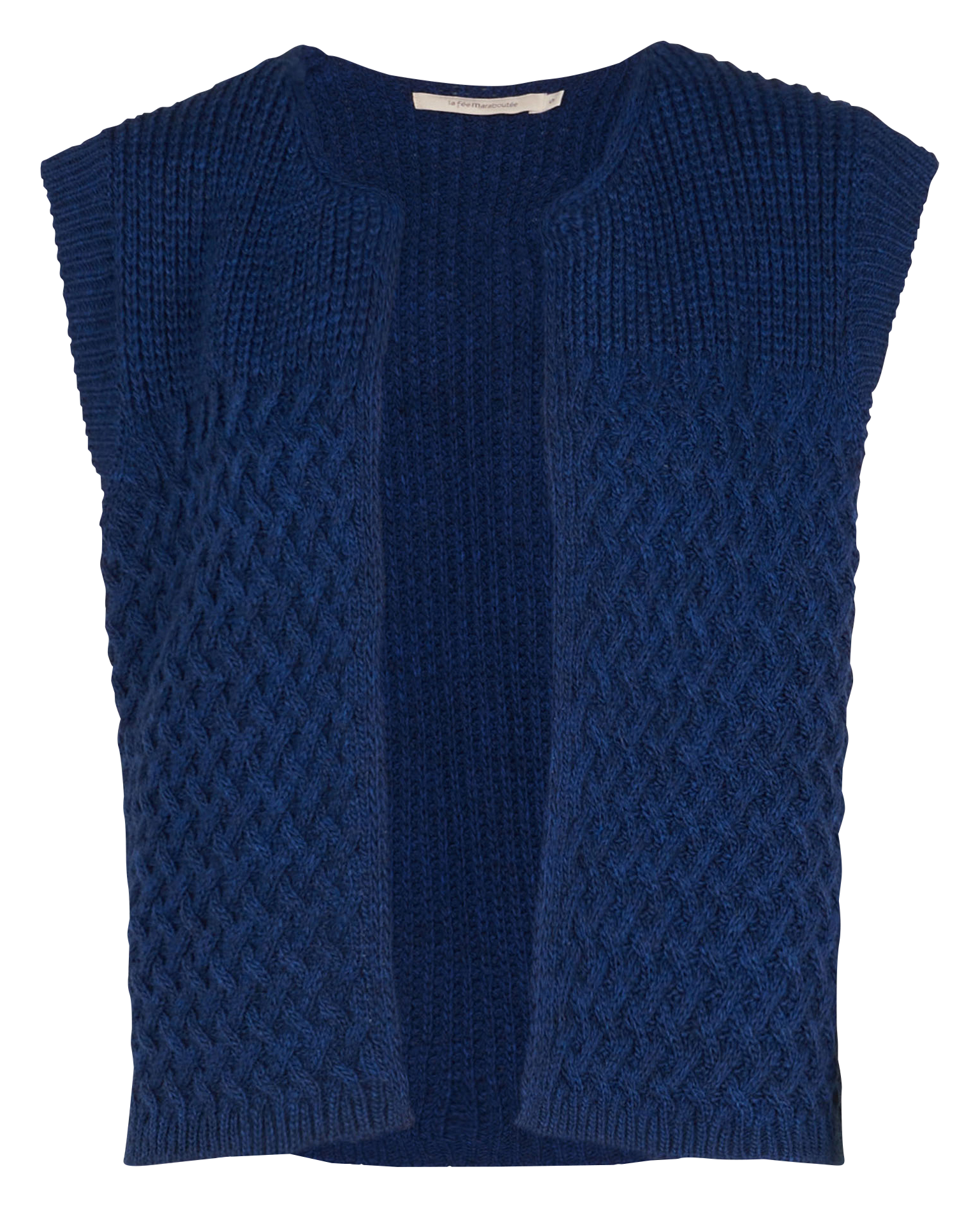 Gilet sans manches en maille | Bleu