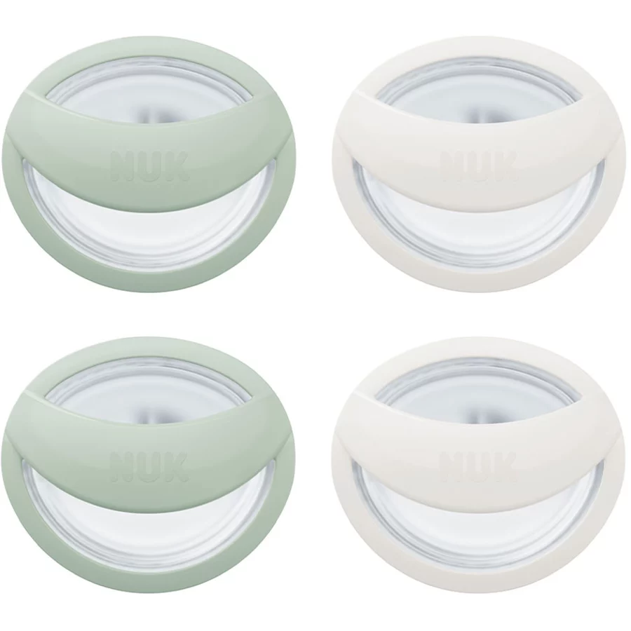 NUK Schnuller MommyFeel, 0-9 Monate, grünweiß 4 Stück