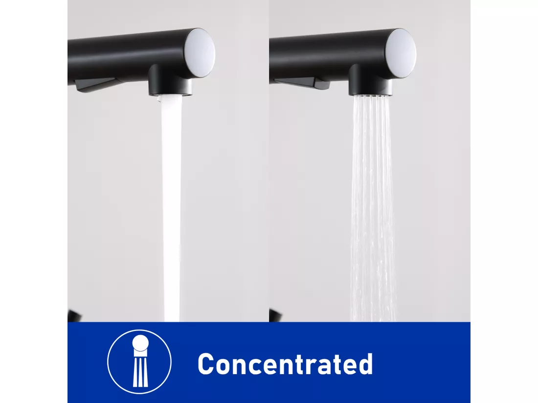Cecipa max Mitigeur de Cuisine Robinet Cuisine avec Douchette Robinet d'évier Extractible à 2 Jets Mitigeur Evier Acier Inox (Noir),EU Modèle
