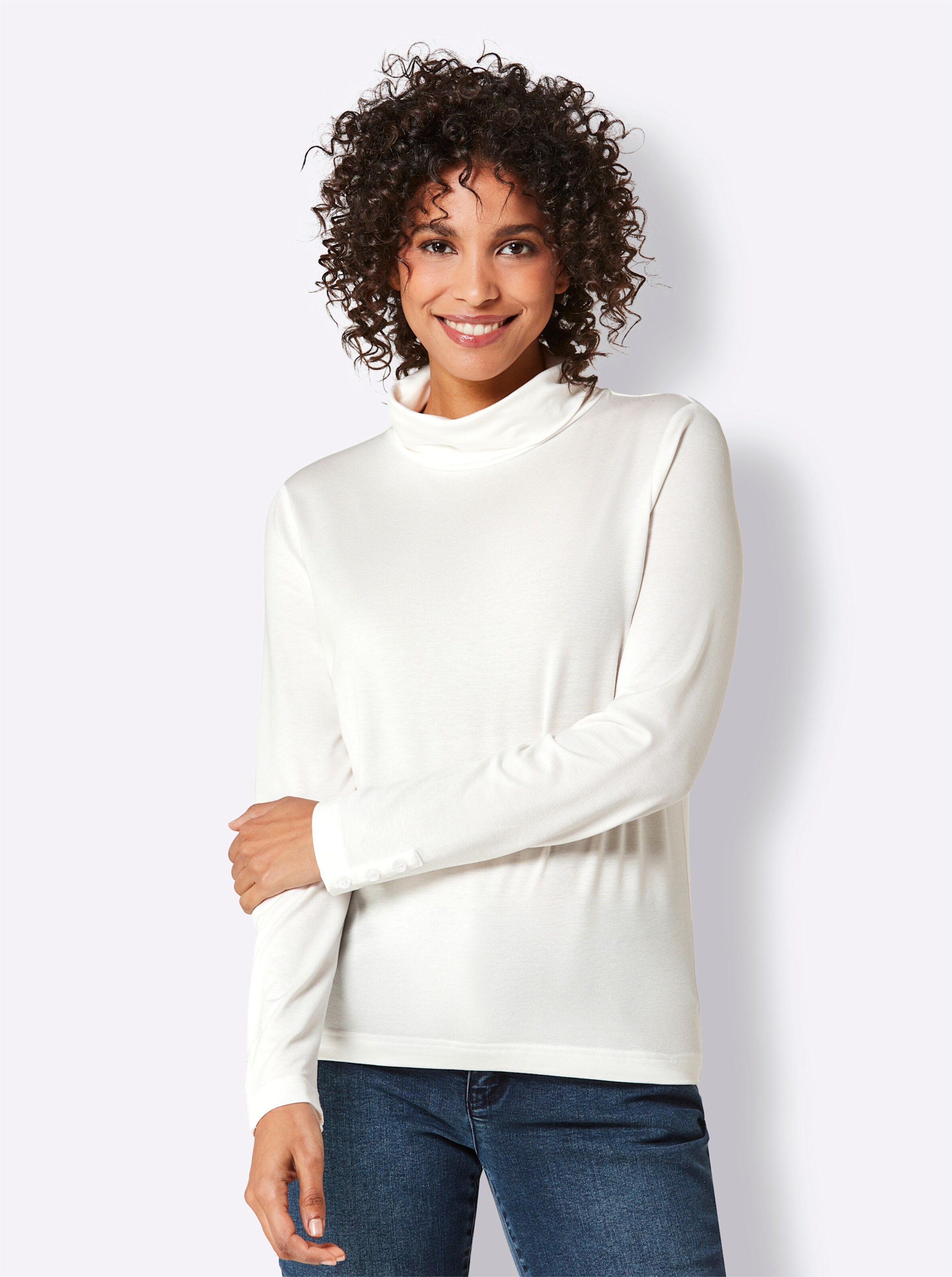 CREATION L PREMIUM Strickjacke in ecru