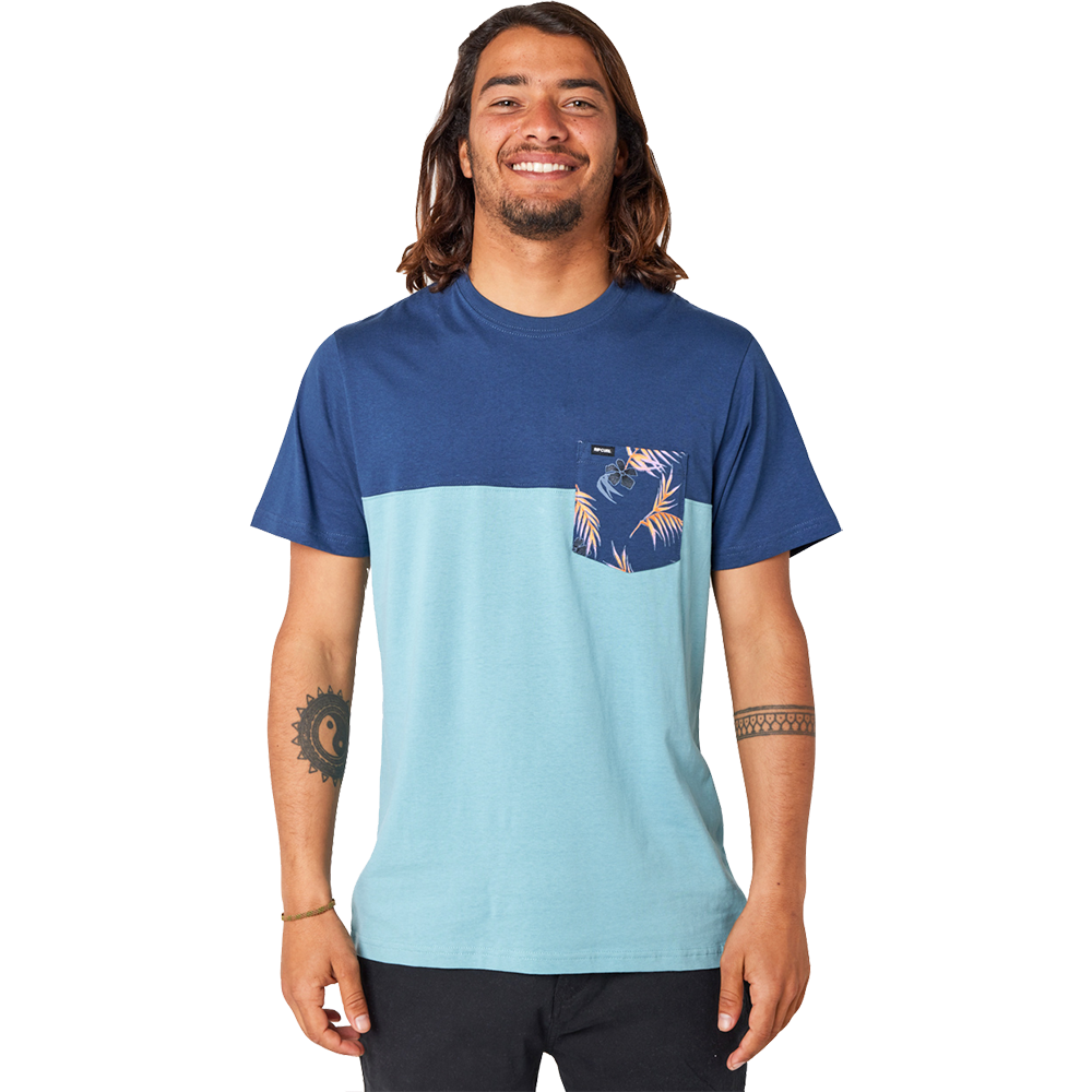 Rip Curl Inda Pocket T-Shirt Herren dusty blue