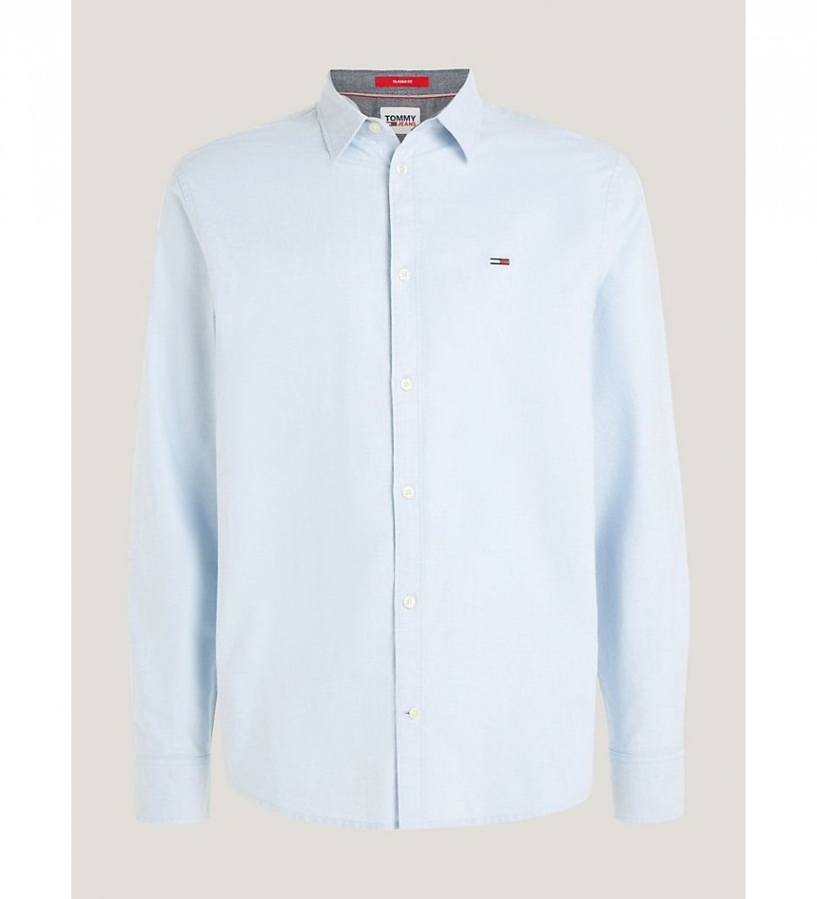 Camisa Oxford Essencial Tommy Jeans, Corte Clássico, Azul