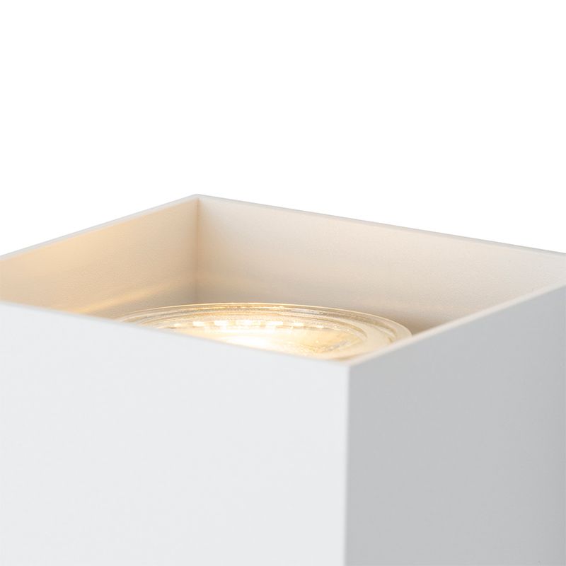 Design vierkante wandlamp wit - Sabbir