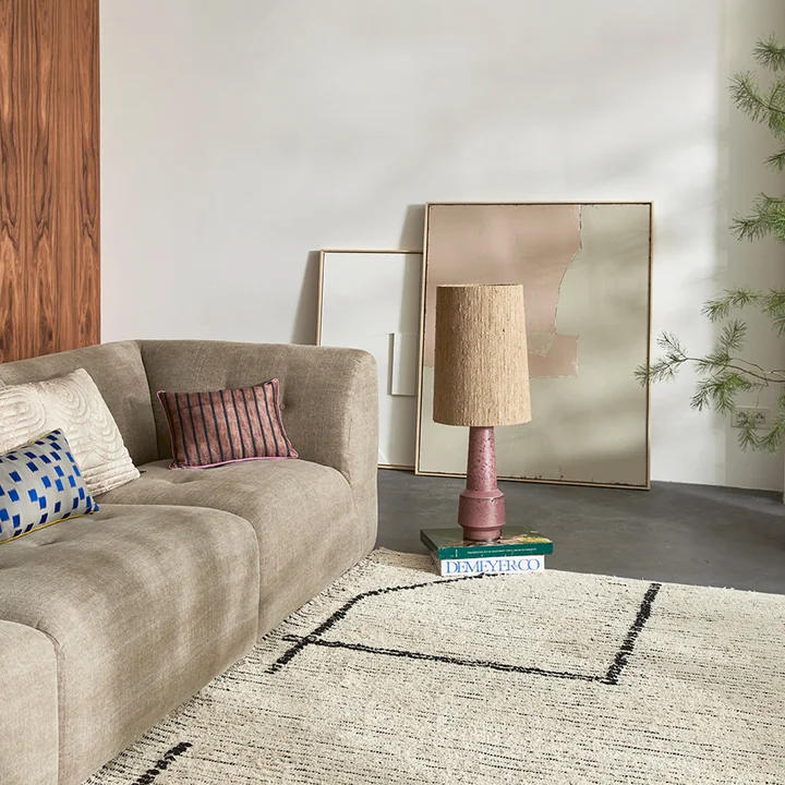 HKliving - Retro Tischleuchtenfuss, H 62 cm, mustard