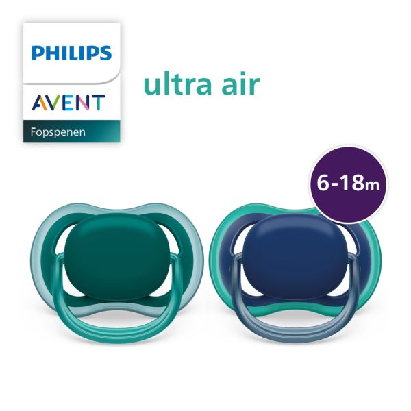 Philips Avent Fopspeen Ultra Air Groen Blauw 6-18 Mnd