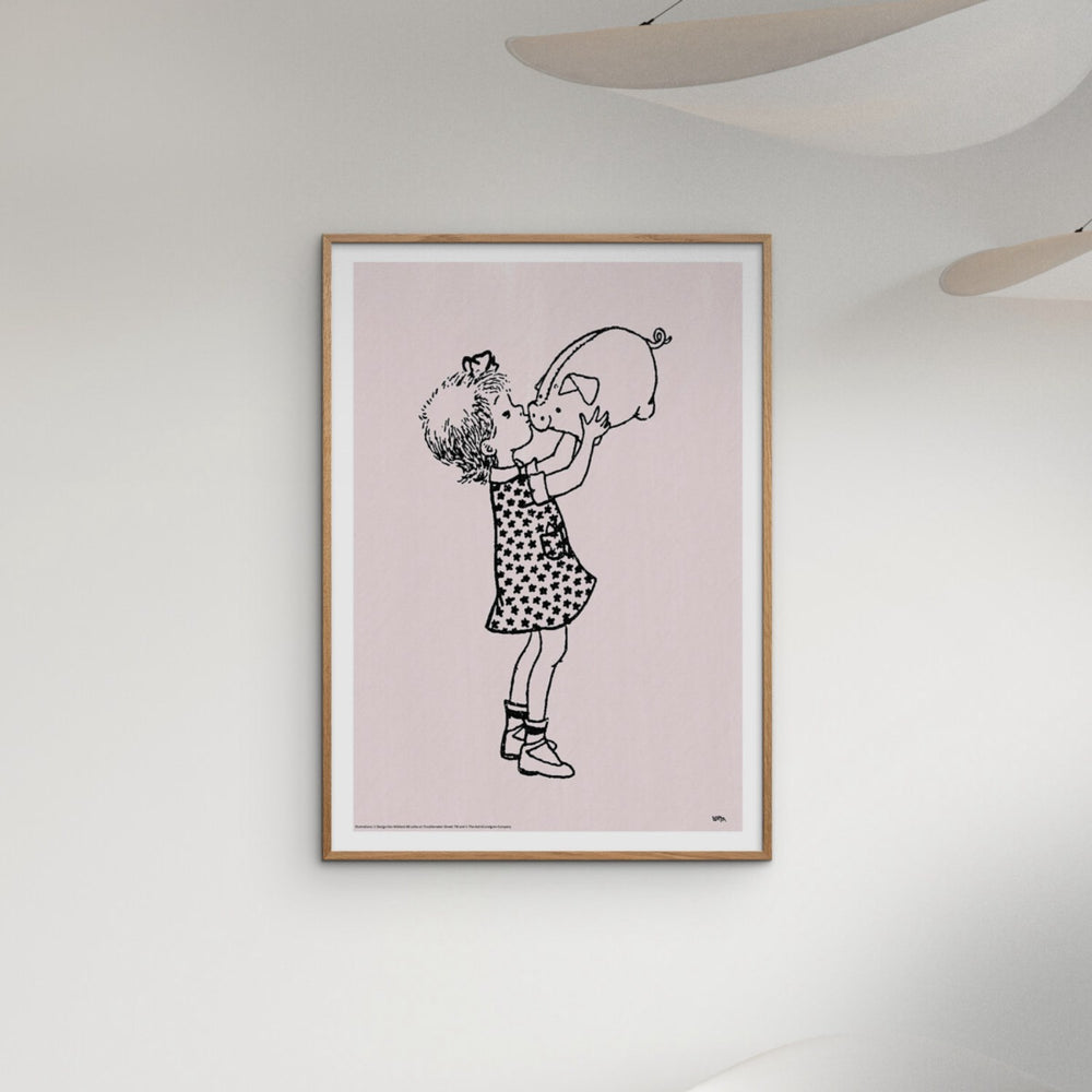 Køb Poster & Frame Astrid Lindgren - Pig Snout - Lotta
