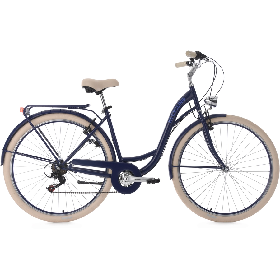 KS Cycling Damenfahrrad Cityrad 6-Gänge Balloon 28 Zoll Blau