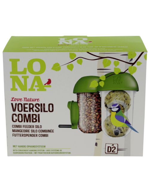 Lona Voersilo Combi D2 - Voersilo - 2x450 ml Groen Transparant