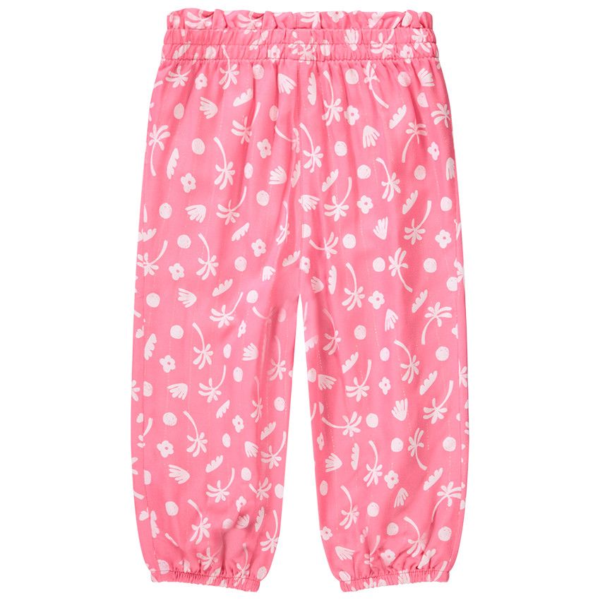Pantalon fluide imprimé fantaisie pour bébé fille - Multicolore
