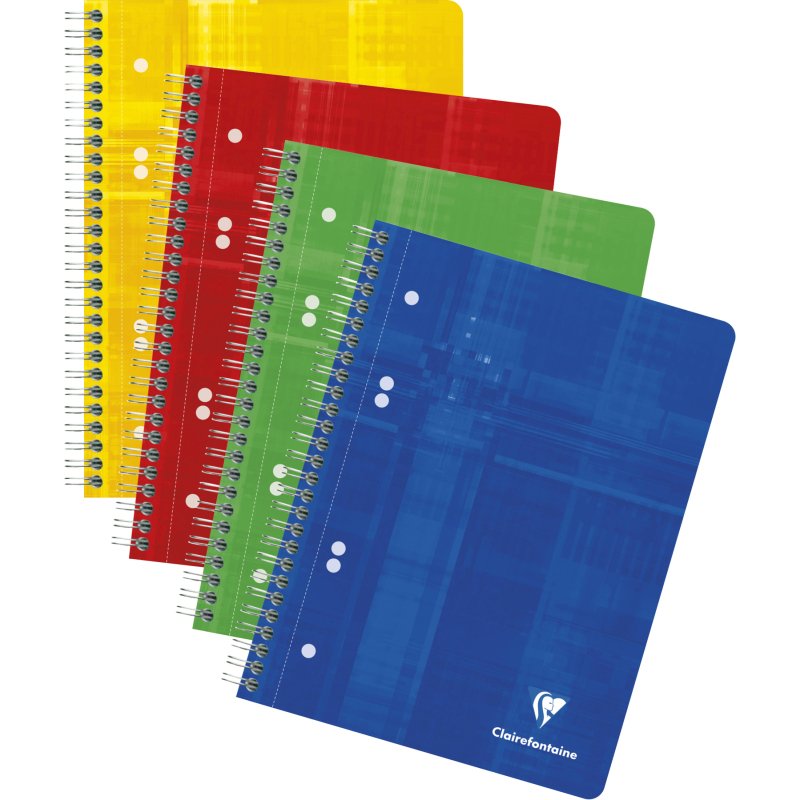 Cahier spirale Clairefontaine Metric 14,8 x 21 cm  assorti - 5 x 5 - 160 pages
