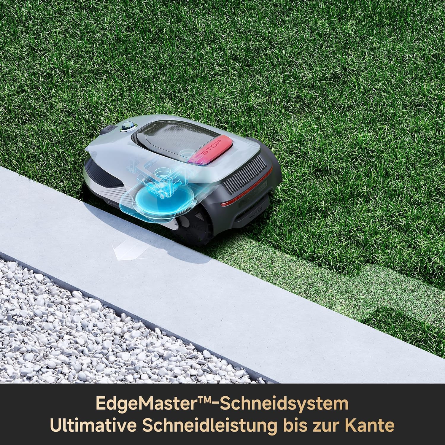 DREAME Mähroboter A2 ohne Begrenzungskabel, 360° 3D LiDAR + AI Vision, Auto-Begrenzungseinrichtung,3000 m²,Dual-Fusion-Kartierung, OmniSense-2.0-Hindernisvermeidung, EdgeMaste-Schneidsystem