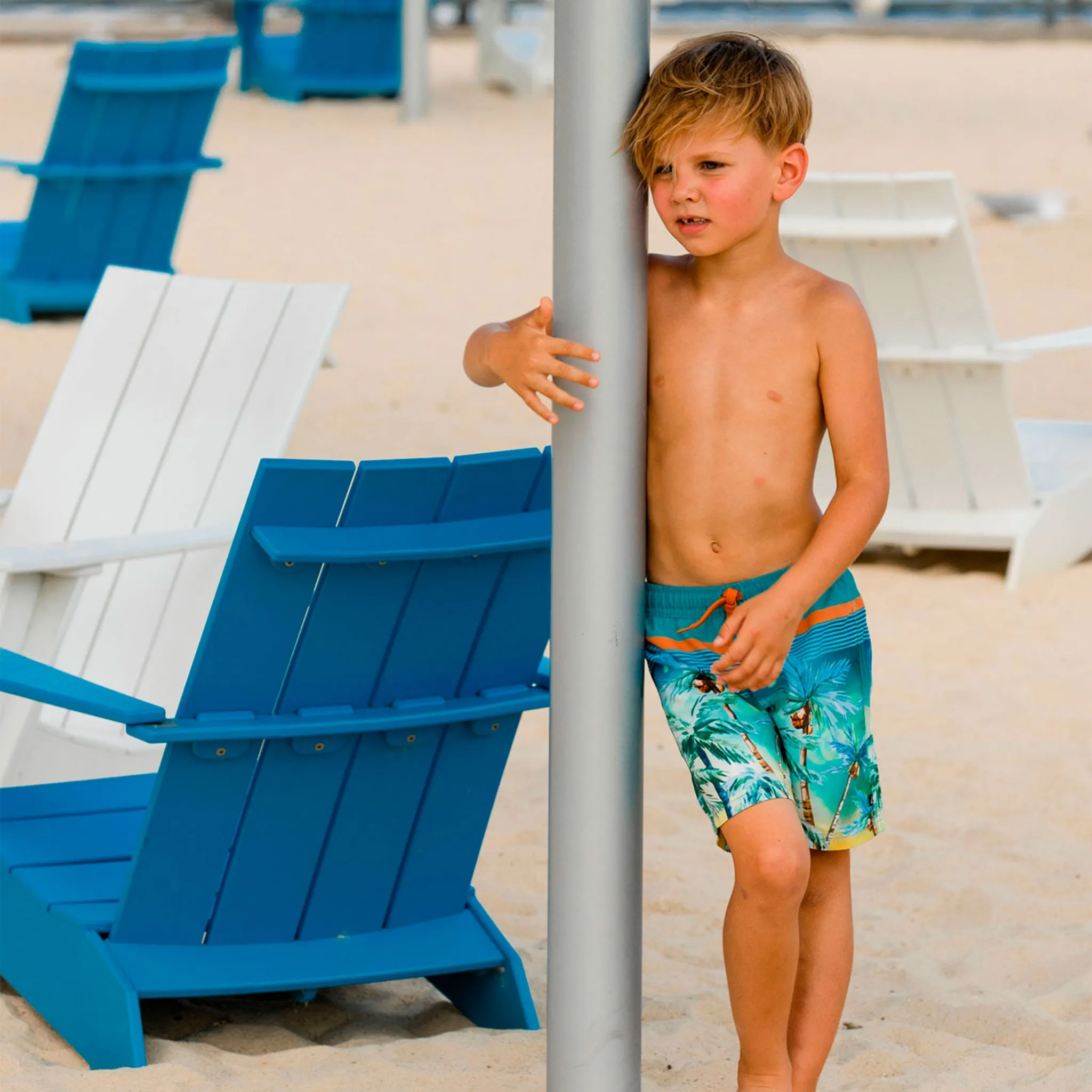 Deux par Deux Maillot Short Palmier 2-6ans
