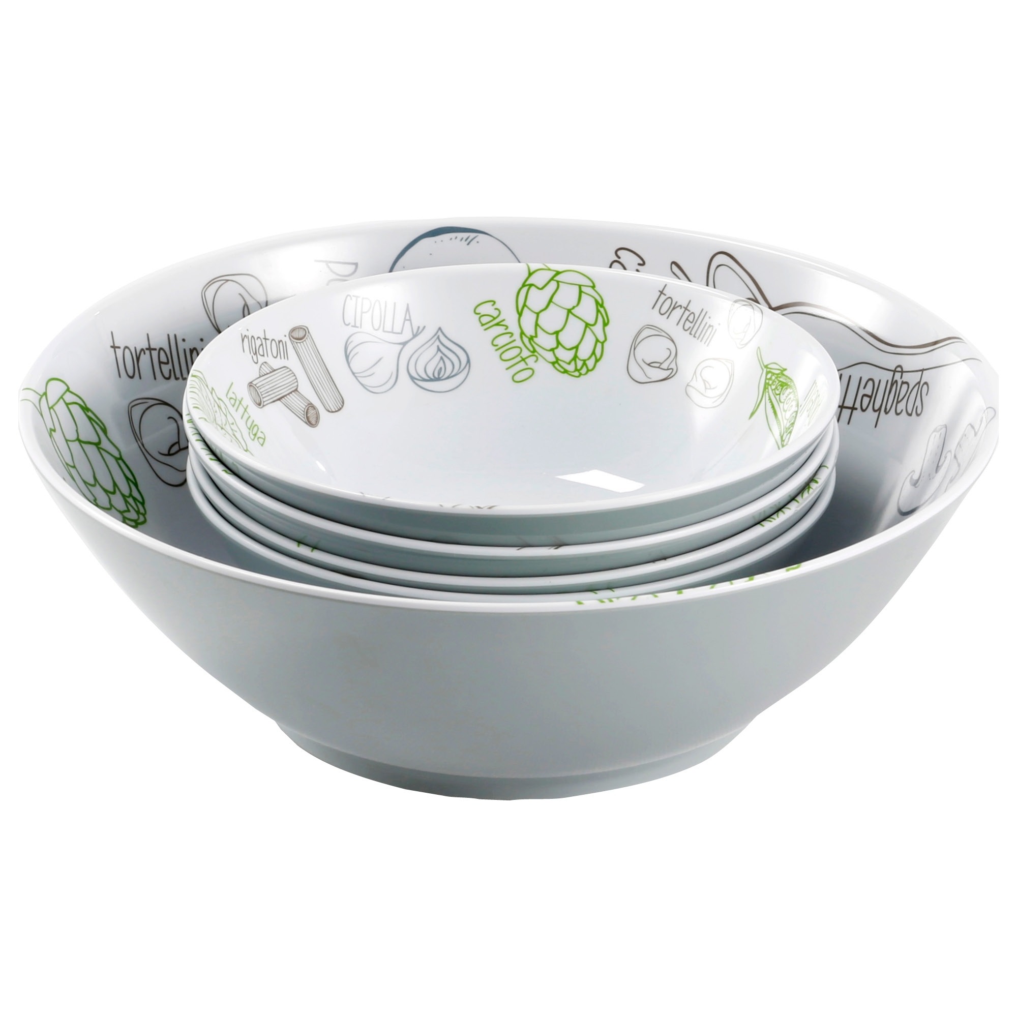 Brunner Salad & Pasta Melamin Schüssel-Set  5tlg.