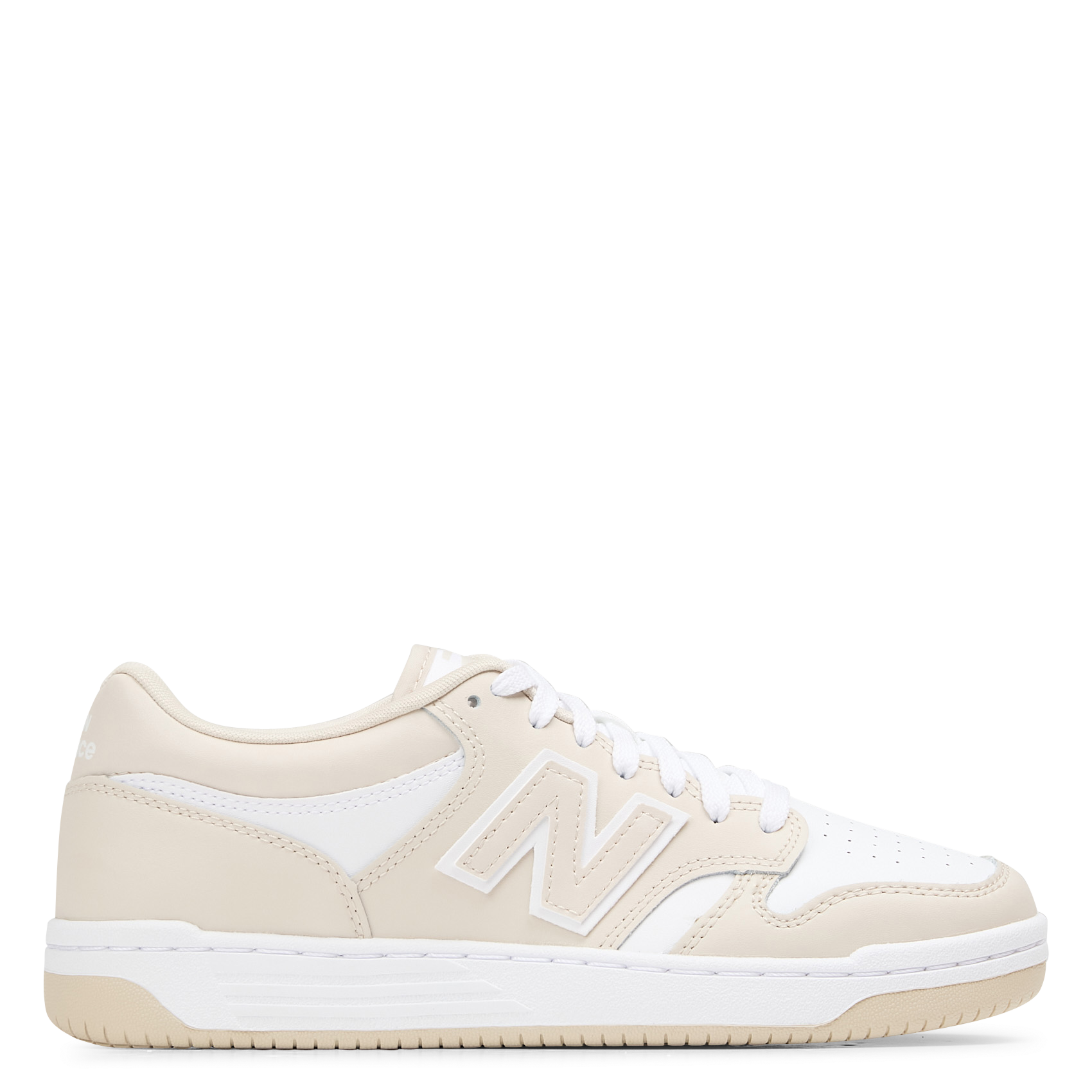 480 - Baskets basses en cuir mélnagé | Beige