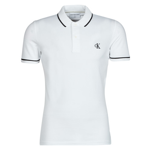 Calvin Klein Jeans - TIPPING SLIM POLO - Blanc / Noir