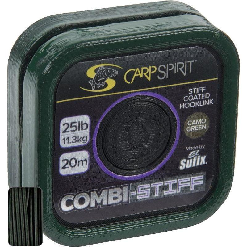 Tresse A Bas De Ligne Carp Spirit Combi Stiff Green - 20M
