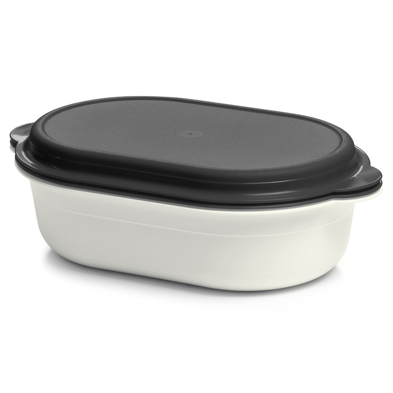 Tupperware Boite avec passoire intégrée 2 compartiments blanc/noir - 2.5L